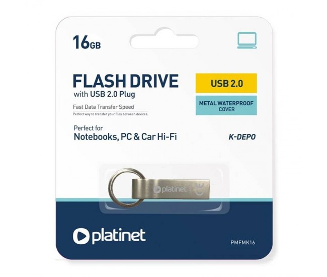 Memorie USB 2.0 Platinet 16Gb , K-Depo 44849, din metal, impermeabila