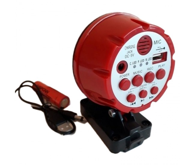 Portavoce Auto, Megafon, Putere 15 W, Prindere Magnetica, conectare USB cu functie redare - VP130