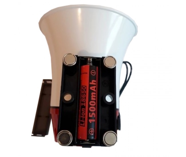 Portavoce Auto, Megafon, Putere 15 W, Prindere Magnetica, conectare USB cu functie redare - VP130