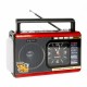 Radio MP3, cu bluetooth, USB/TF, baterie reincarcabila, cu lanterna, rosu - M40BTROSU