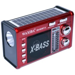 Radio MP3, cu bluetooth, USB/TF, baterie reincarcabila, panou solar si lanterna, rosu - YG201US Radio MP3, cu bluetooth, USB/TF, baterie reincarcabila, panou solar si lanterna, rosu - YG201US