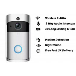 Videointerfon V5 WiFi cu Sonerie WiFi, Camerga video HD, bidirectionala, senzor miscare iOS si Android