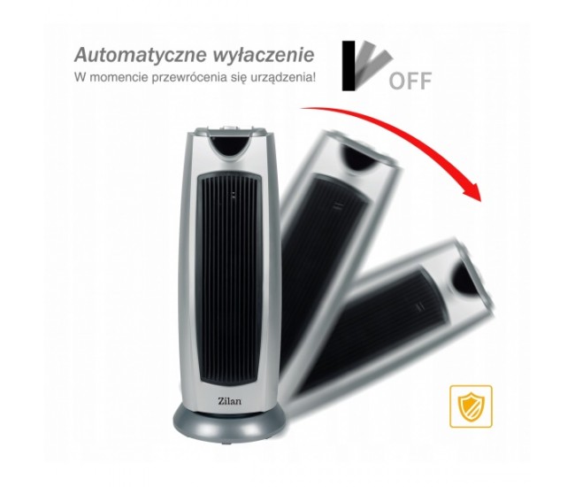 OFERTA! PRODUS RESIGILAT - Aeroterma ceramica turn, oscilanta, ZİLAN ZLN-8342, 2000W si termostat reglabil - ZLN8342