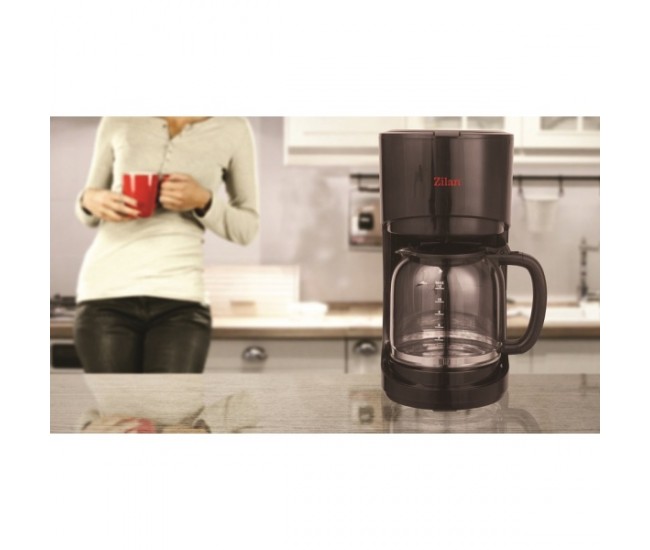 Filtru de cafea ZILAN ZLN-1457, Capacitate 1.5L (12 cesti), Plita pentru pastrarea calda a cafelei, Sistem antipicurare, putere 900W - RZLN1457