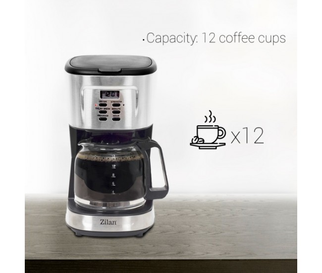 OFERTA! Filtru cafea digital Zilan ZLN-1440, 900 W, 1.5 l, programare si amanare - ZLN1440