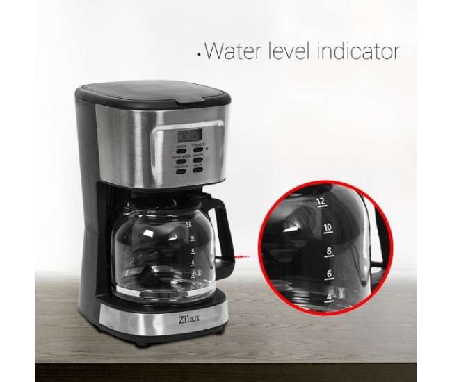 OFERTA! Filtru cafea digital Zilan ZLN-1440, 900 W, 1.5 l, programare si amanare - ZLN1440