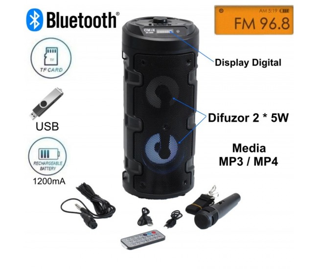 BOXA MP3 MK-8895 CU BLUETOOTH, USB, CARD SI FM RADIO