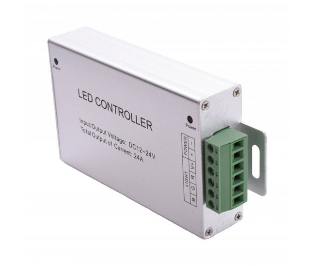 CONTROLER METAL LED RGB 24 TASTE, 12-24V/24A