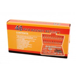 Trusa de scule chei tubulare si surubelnite Chrome Vanadium 46 de piese