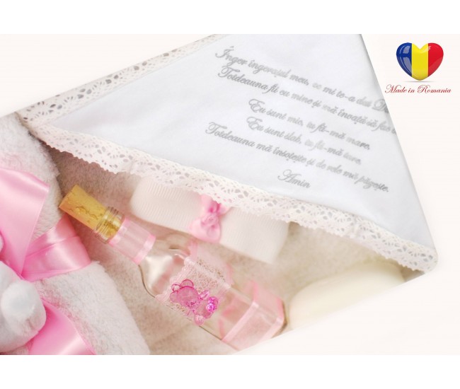 Trusou Botez roz pentru fetite - set complet pentru biserica TRB511
