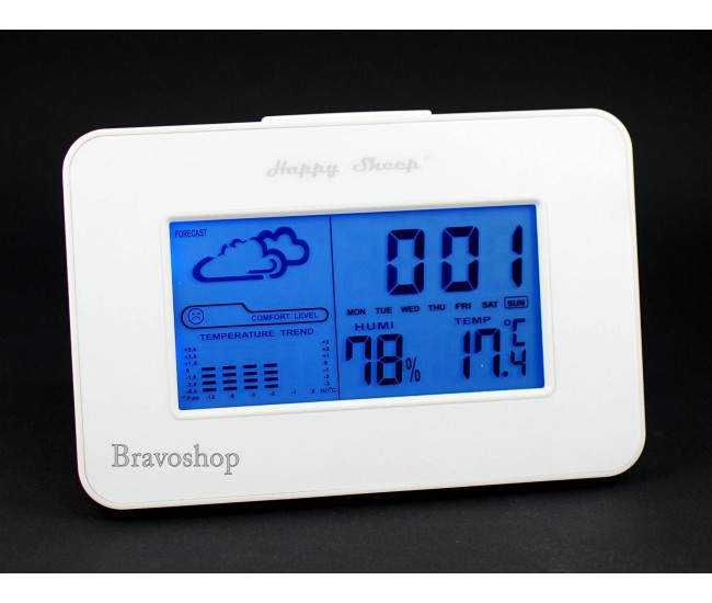 Ceas led cu statie meteo, alarma si calendar Happy Sheep E0303W