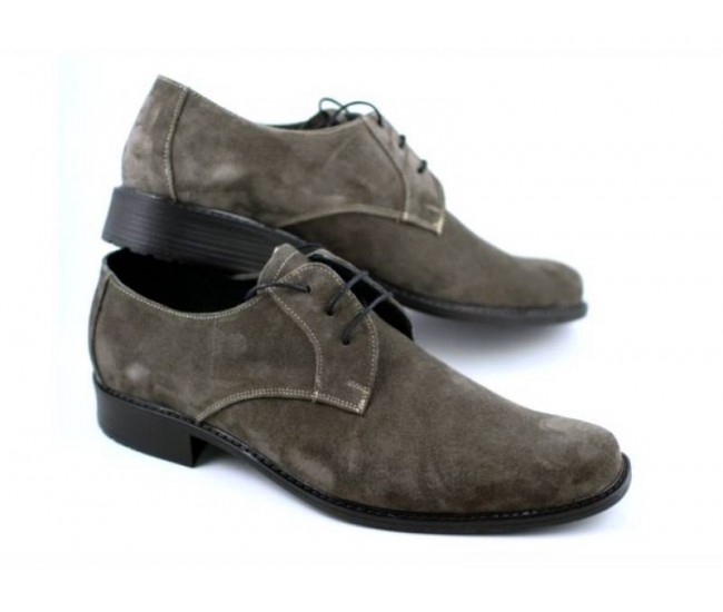 Pantofi barbati piele naturala (Intoarsa) casual si eleganti GRI - P34G Pantofi barbati piele naturala (Intoarsa) casual si eleganti GRI - P34G