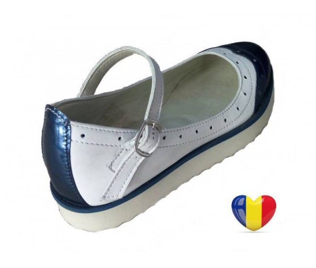 Pantofi fetite piele naturala cu bareta - cod PF20 Pantofi fetite piele naturala cu bareta - cod PF20