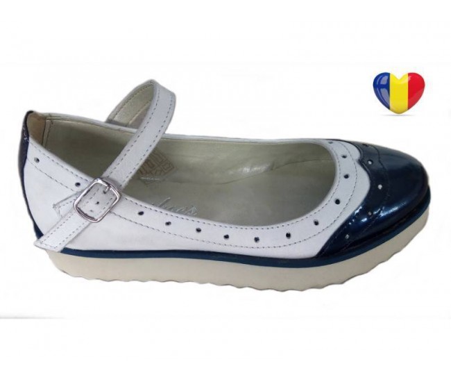 Pantofi fetite piele naturala cu bareta - cod PF20 Pantofi fetite piele naturala cu bareta - cod PF20