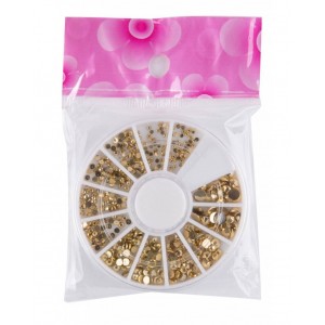 Carusel pentru unghii pietricele - Diferite marimi Aurii