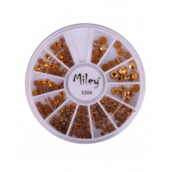 Carusel metalic gold mix pentru unghii false - manichiura J208 