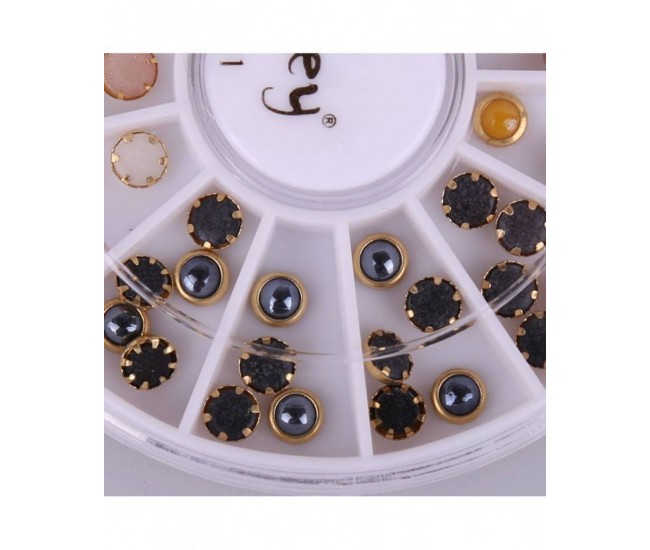 Decor unghii Stras carusel buline colorate- manichiura J211 Decor unghii Stras carusel buline colorate- manichiura J211
