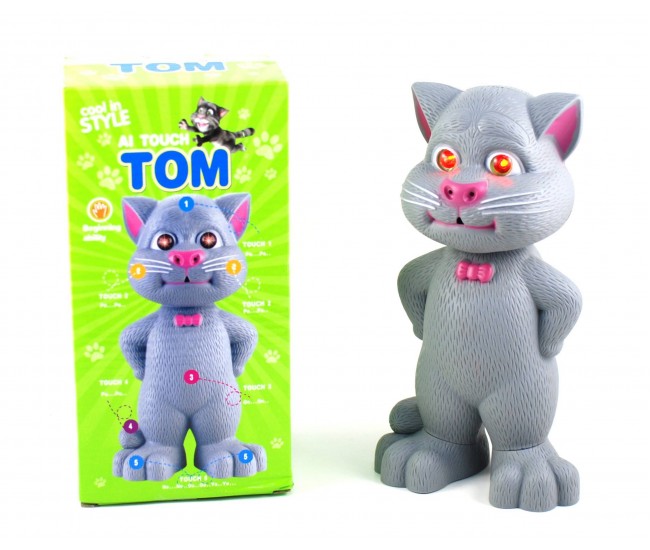 Motanul vorbitor jucaria Talking Tom Inteligent, cu suntete si lumini, LX638A