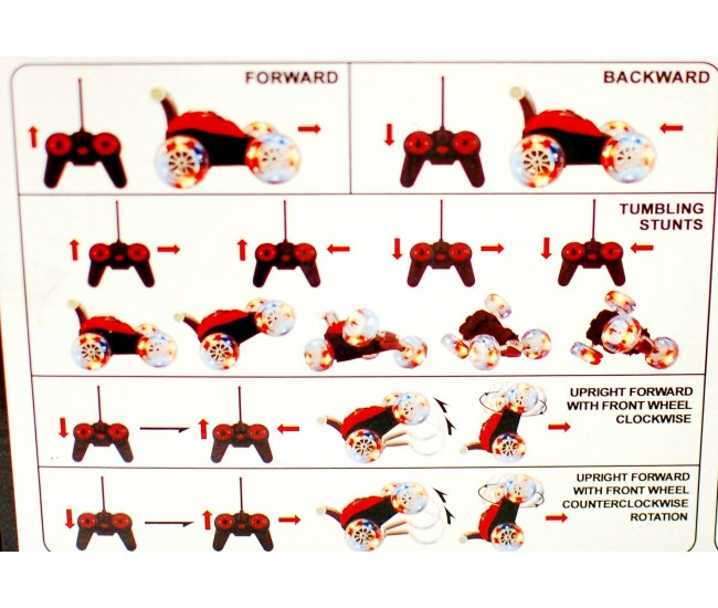 Masina Stunt sport cu telecomanda - Model 3 in 1 de jucarie cu sunete si lumini