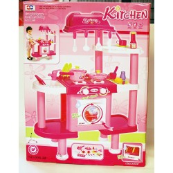 Bucatarie de jucarie roz accesorii incluse, sunete si lumini 832ROZ
