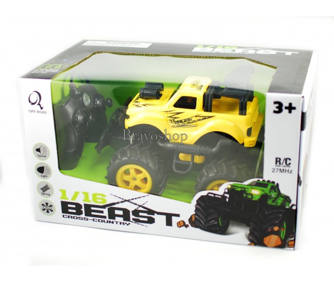 Masina de jucarie cu radio comanda 1:16 Beast - Masina de teren pentru copii