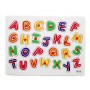 Tabla din lemn cu litere colorate Alfabet - Jucarie educativa