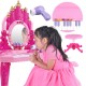 Masa de infrumusetare cu scaunel si pian (12 melodii) oglinda, feon si accesorii - Super jucarie pentru fetite! Masa de infrumusetare cu scaunel si pian (12 melodii) oglinda, feon si accesorii - Super jucarie pentru fetite!