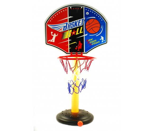 Jucarie cos de baschet pentru copii cu minge si pompa incluse (inaltime 140 cm)