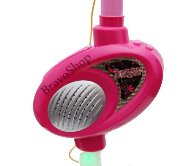 Microfon de jucarie karaoke, cu inaltime ajustabila, amplificator de voce si lumini 6363