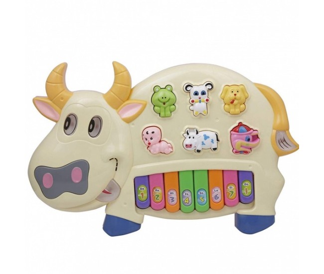 Pianina vacuta muzicala de jucarie pentru copii cu melodii si sunete de animale RT2152A Pianina vacuta muzicala de jucarie pentru copii cu melodii si sunete de animale RT2152A