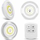 Set 3 spoturi cu lumina led alba, multifunctionale cu telecomanda - 3LEDREMOTE