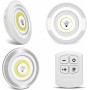 Set 3 spoturi cu lumina led alba, multifunctionale cu telecomanda - 3LEDREMOTE