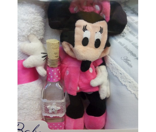 Trusou Botez cu Minnie Mouse pentru fetite - set complet pentru biserica TRB512