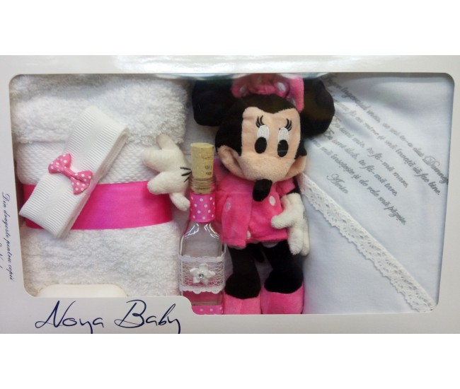 Trusou Botez cu Minnie Mouse pentru fetite - set complet pentru biserica TRB512