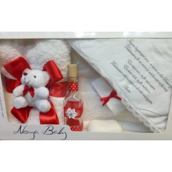 Trusou Botez rosu pentru fetite - set complet pentru biserica TRB509