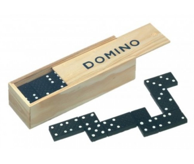 Domino mini in cutie de lemn