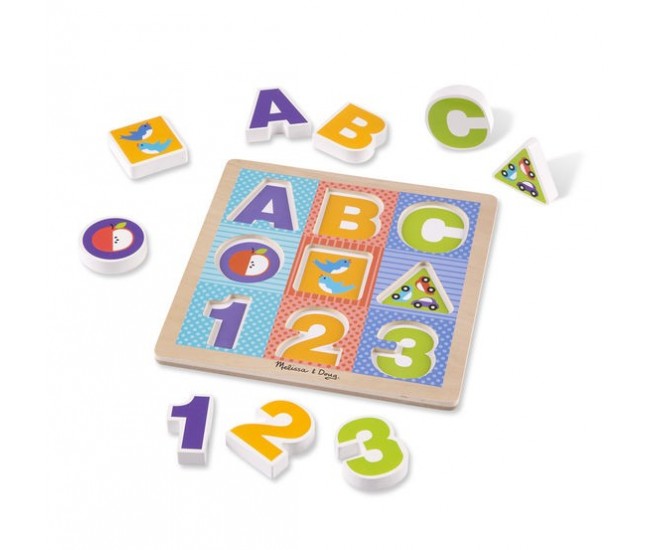 Puzzle cu piese mari pentru belelusi  melissa and doug