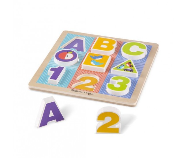 Puzzle cu piese mari pentru belelusi  melissa and doug