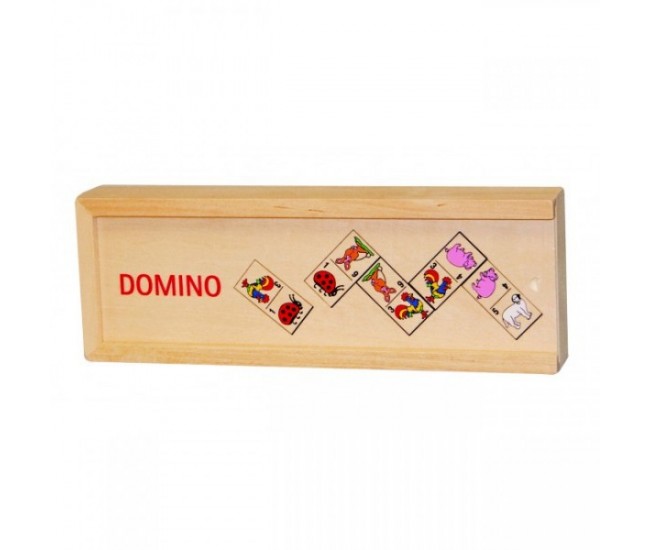 Domino animale in cutie de lemn