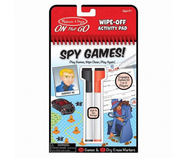 Carnet reutilizabil cu activitati si jocuri spionaj-melissa and doug