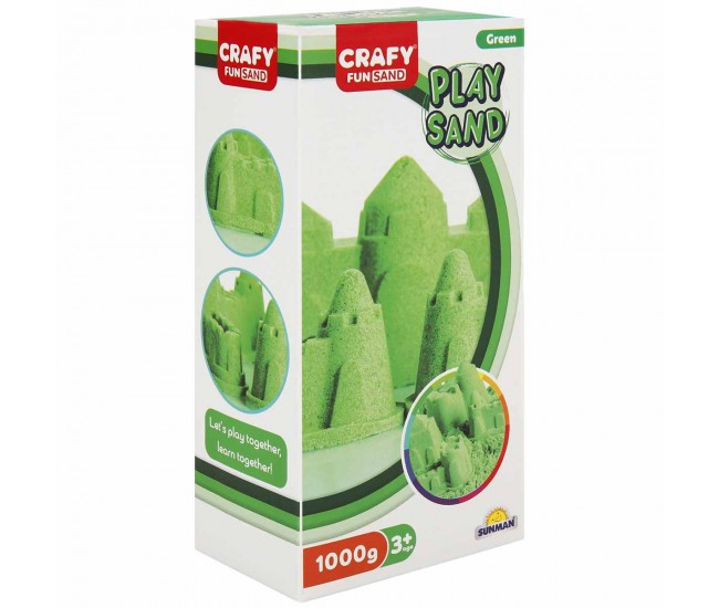 Nisip pentru modelaj fun sand 1000 gr culoare verde