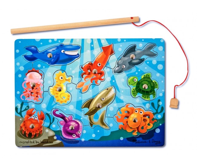 Joc de pescuit magnetic animale marine melissa and doug