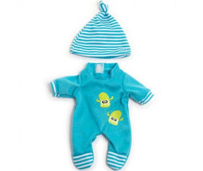 Set pijama si caciulita pentru papusa baiat 21 cm