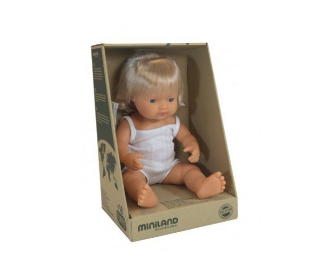 Papusa educationala 38 cm fetita europeana cu aparat auditiv