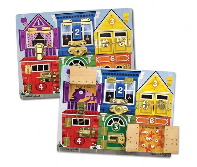 Joc pentru dezvoltarea abilitatilor incuie si descuie melissa and doug