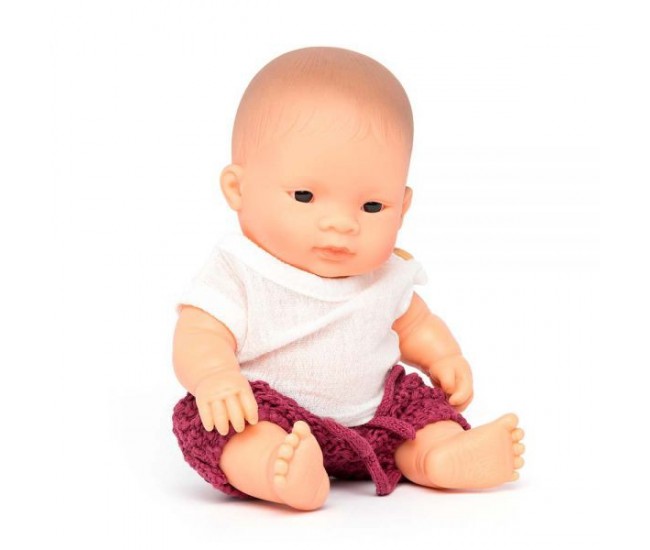 Papusa bebelus educativa 21 cm - baiat asiatic