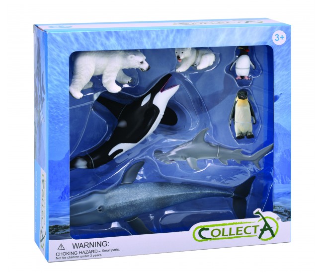 Set 7 figurine pictate manual animale antarctica