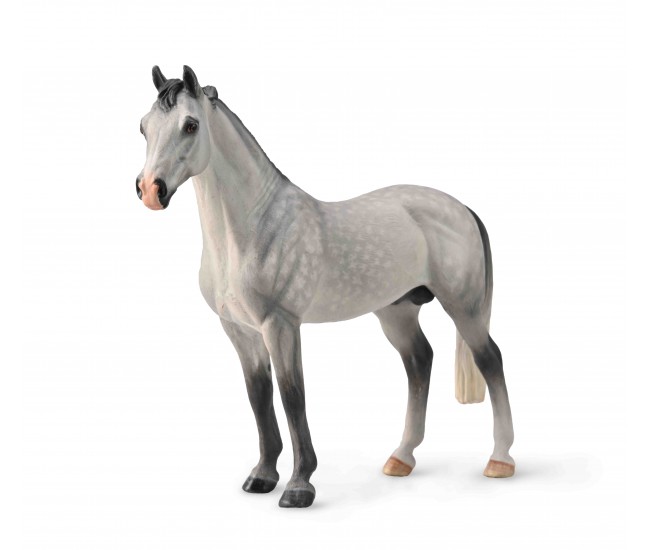 Figurina pictata manual armasar hanoverian dappled grey