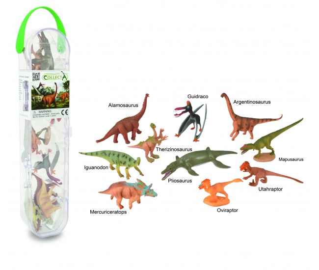 Cutie cu 10 minifigurine dinozauri set 3