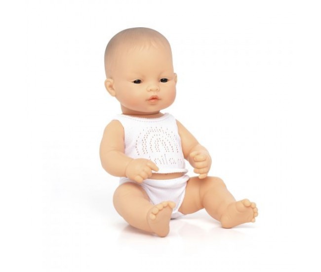 Papusa bebelus educativa 32 cm - baiat asiatic